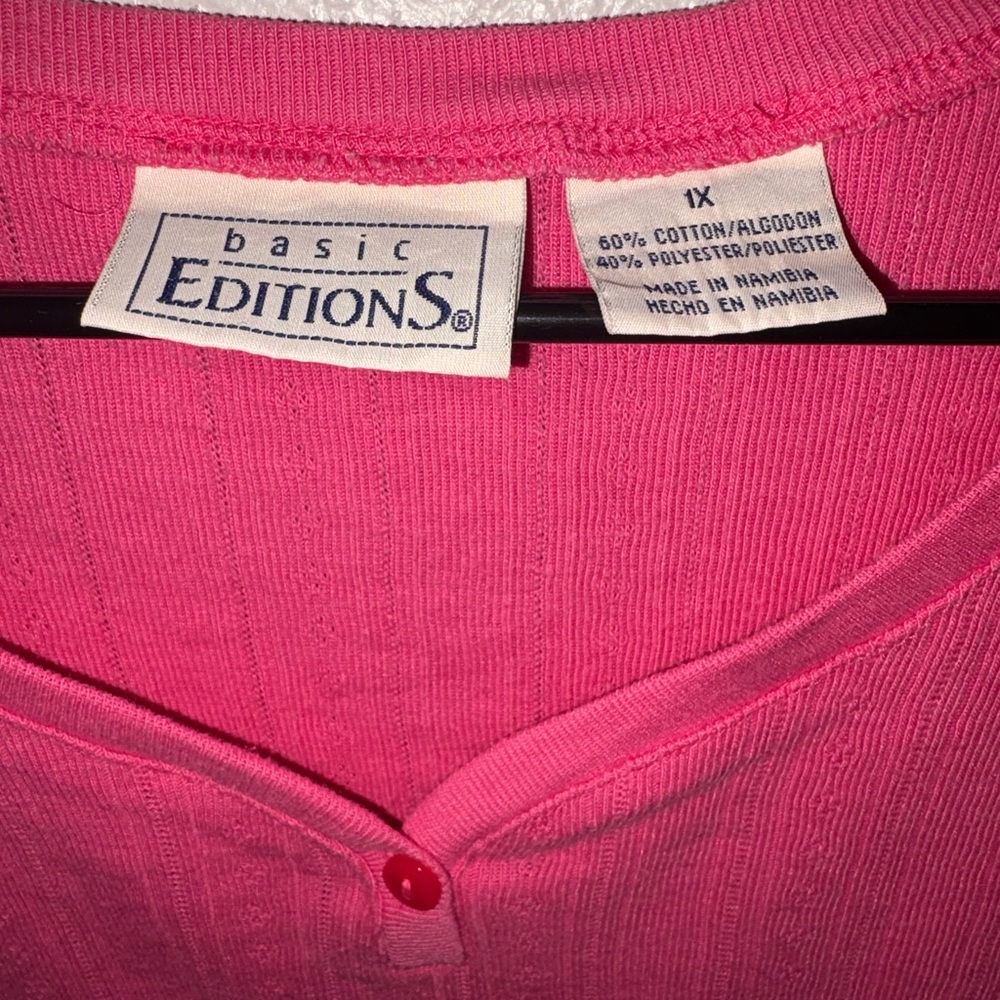 Basic Editions Pink Top - Picture 3 of 4